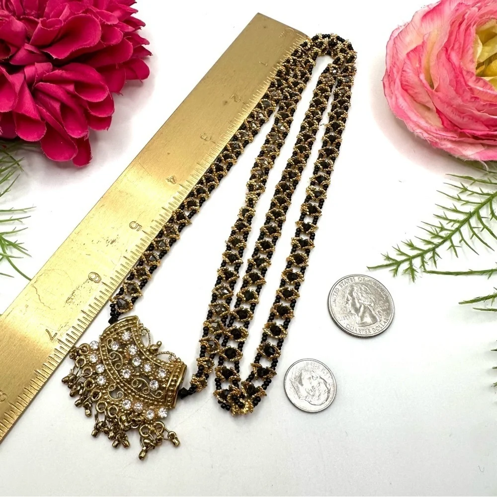 NEW⚜️Hand Beaded Ornate Bollywood Pendant Necklace